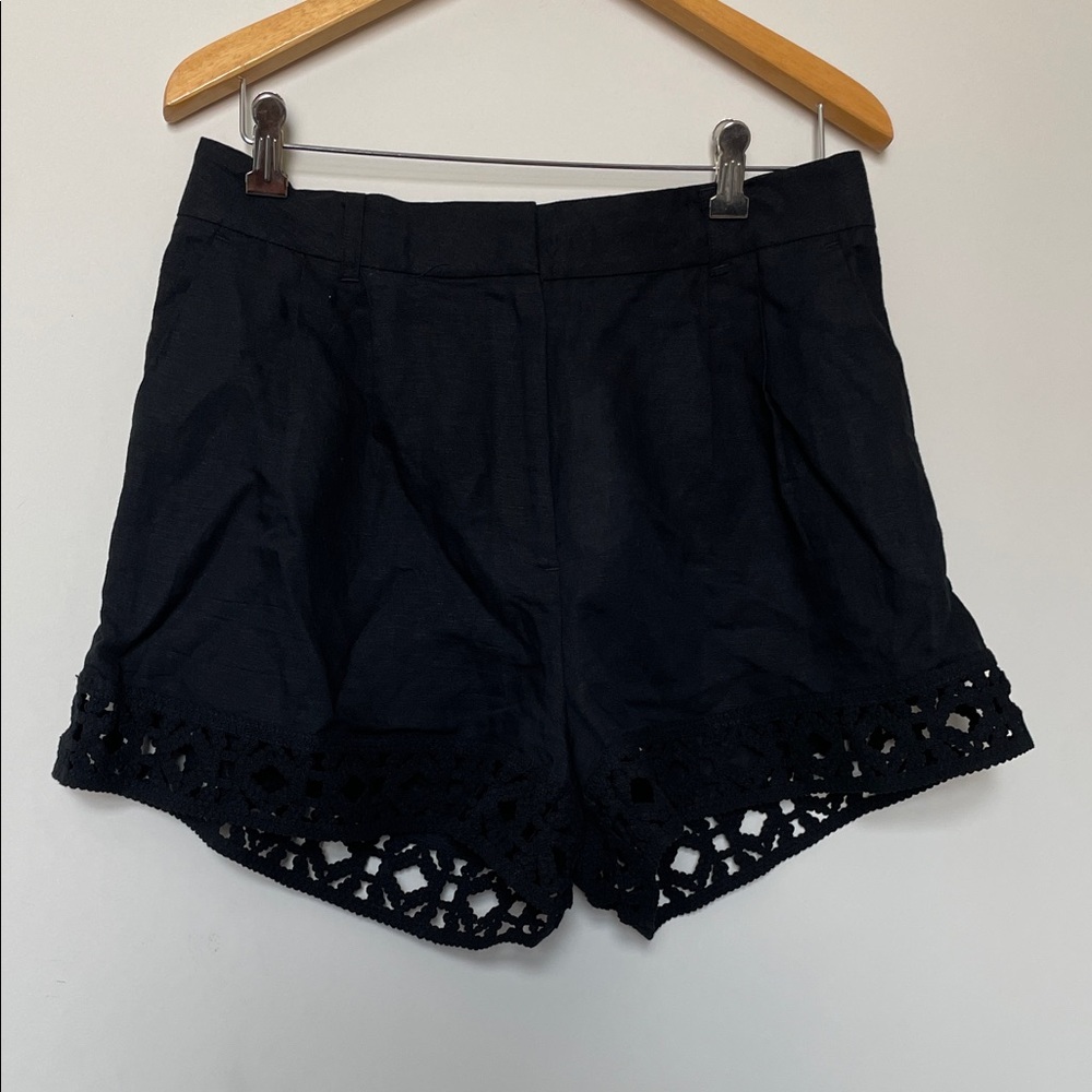 H&M Elegant Black High Waist Shorts